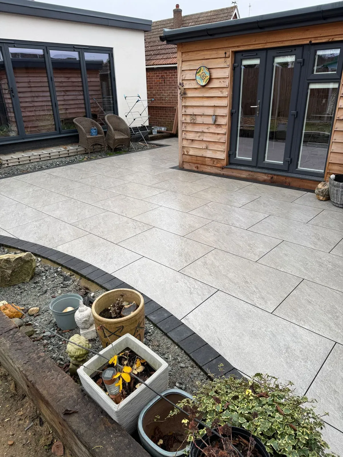 Patio installation in Norfolk by Hilton & Green Landscaping